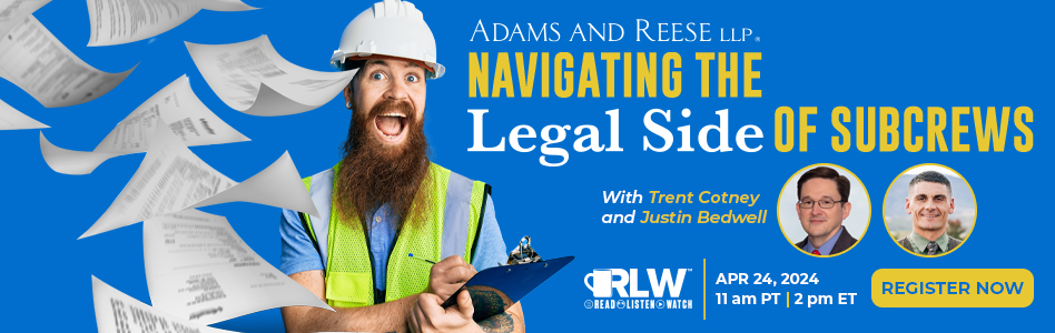 Adams & Reese - Billboard Ad - Navigating the Legal Side of Subcrews (RLW Registration)