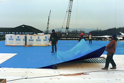 JUN - ProdSvc - FiberTite - Blue Roof™ Temporary Roof Membrane