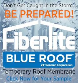 Get a Sample - FiberTite® Blue Roof™ Temporary Roof Membrane!