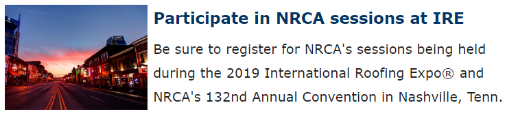 NRCA - IRE Sessions 2019