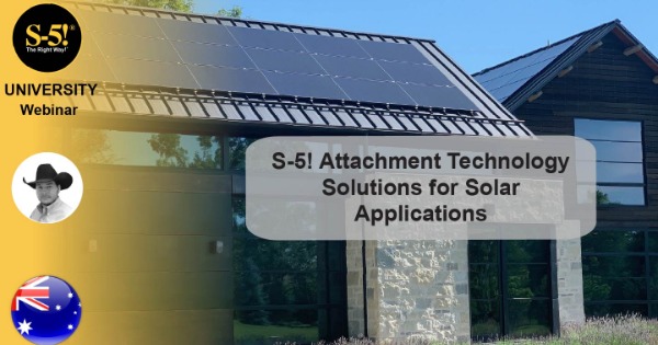 S-5! Attachment Technology Solutions for Solar Applications