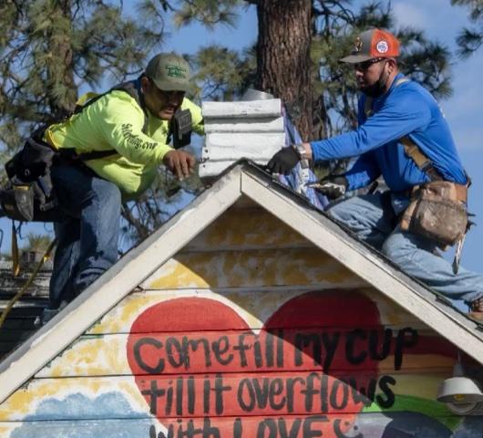 Roofers In Action