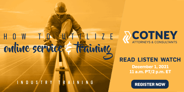Cotney Consulting Group - How to Utilize Online Service and Training