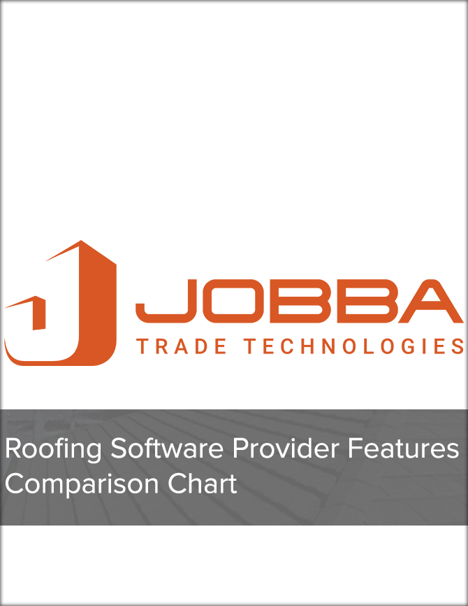 JOBBA - Roofing Software Provider Features Comparison Chart