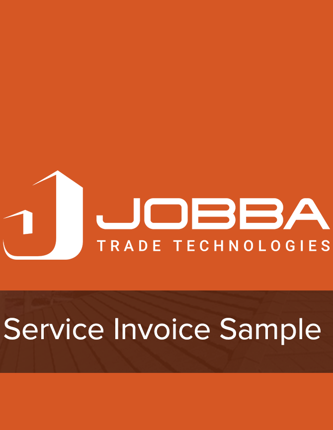 Jobba Sample Service Invoice