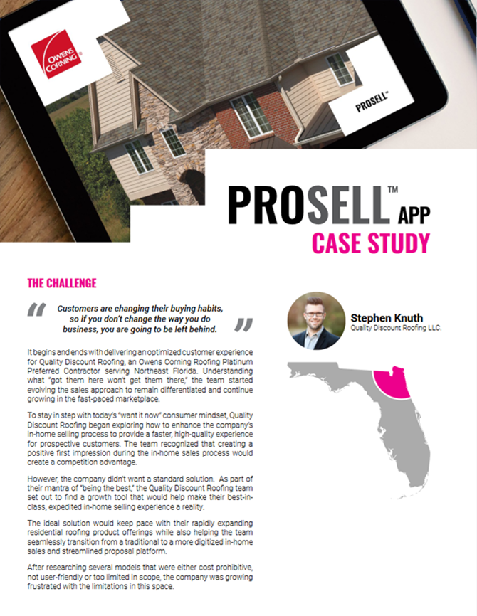 Owens Corning ProSell Case Study