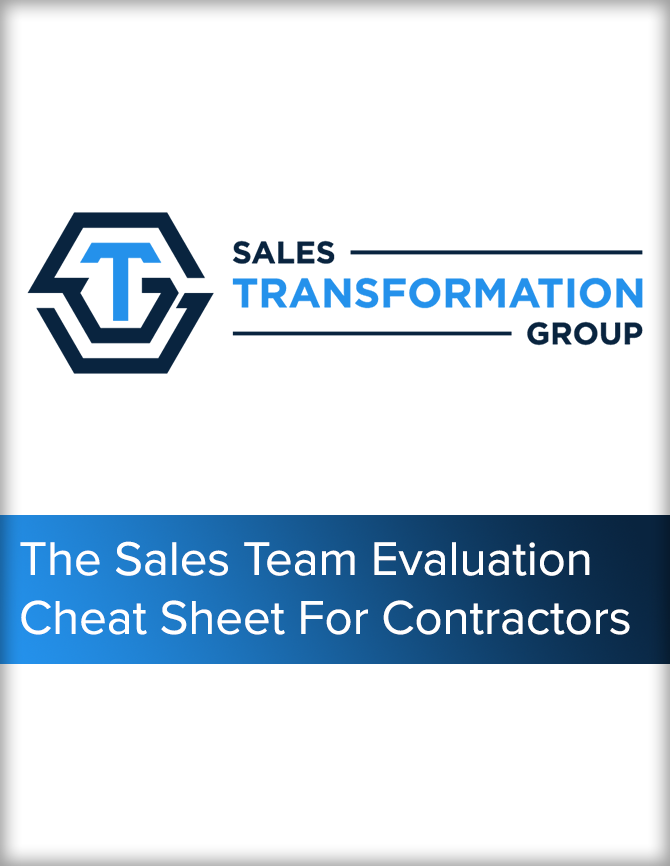STG - The Sales Team Evaluation Cheat Sheet For Contractors