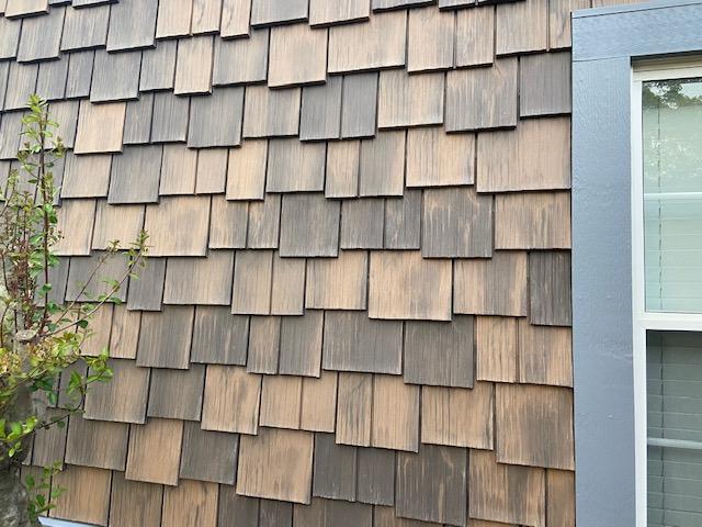 Hand-Split Shake Siding - Aged Cedar 2