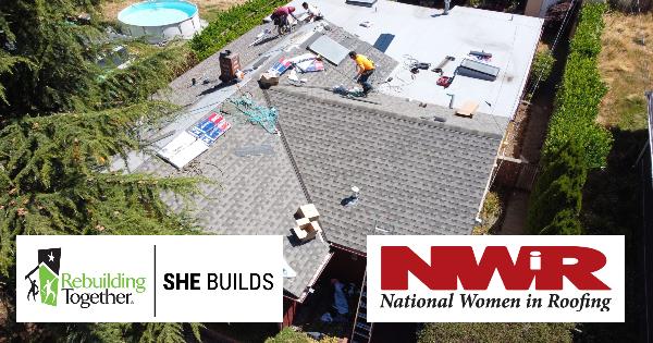 she builds reroofing event