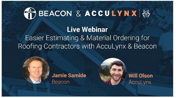 Beacon and Acculynx - Easier Estimating & Material Ordering for Roofing Contractors