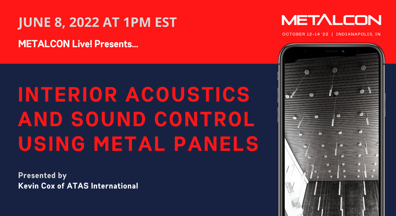 MetalCon Live webinar - interior acoustics