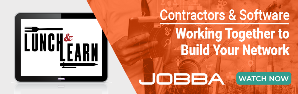 JOBBA - Billboard Ad - Contractors & Software Working Together to Build Your Network