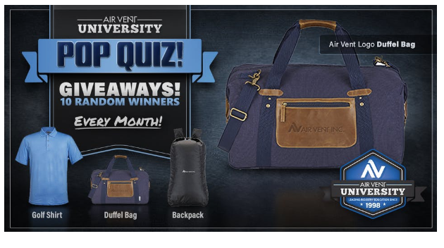 Air Vent University Pop Quiz Giveaway