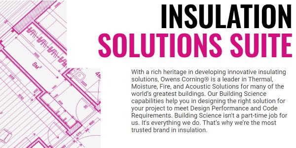Owens Corning insulation solutions suite