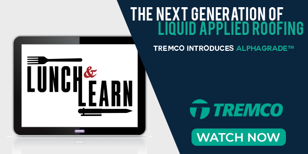 Tremco Lunch & Learn - The Next Generation of Liquid Applied Roofing (600x300)