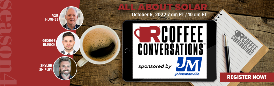 Coffee Conversations - Billboard Ad - All Things Solar: Sponsored by Johns Manville
