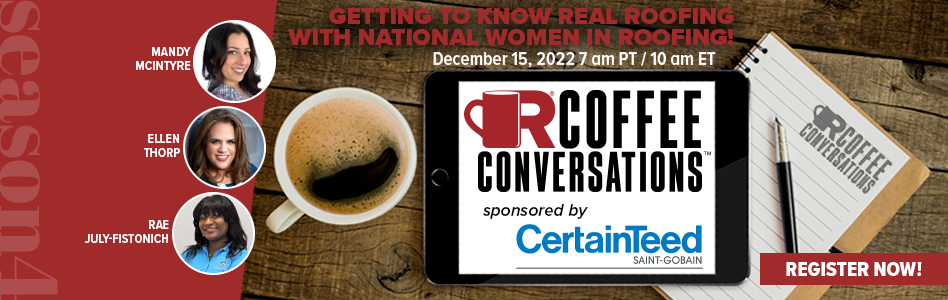 Coffee Conversations - Billboard Ad - Getting to Know REAL Roofing with National Women in Roofing! (Sponsored by CertatinTeed