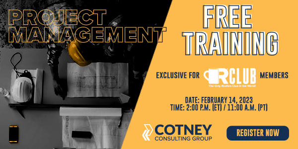 Register for the second Quarterly Training with Cotney Consulting - PROJECT MANAGERS on February 14 at 2pm ET