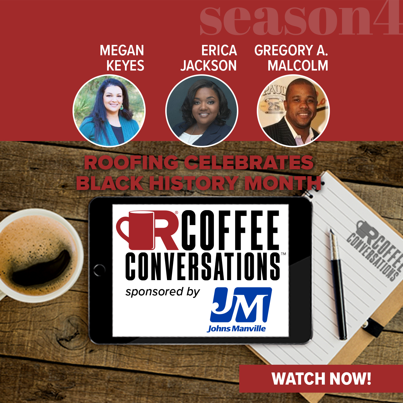 JM - Coffee Conversations - Roofing Celebrates Black History Month - POD