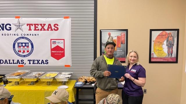 King of Texas Roofing in Grand Prairie, Texas ProCert Breakfast