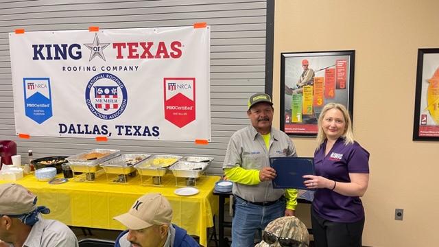 King of Texas Roofing in Grand Prairie, Texas ProCert Breakfast