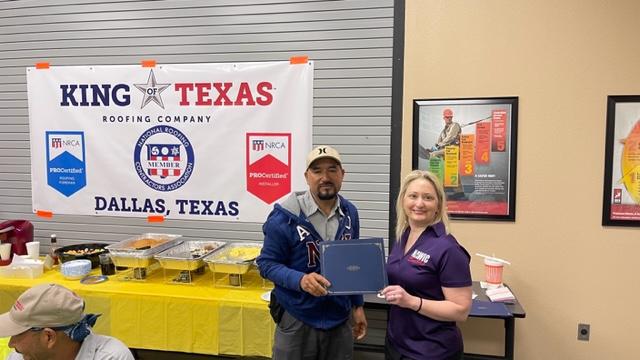 King of Texas Roofing in Grand Prairie, Texas ProCert Breakfast