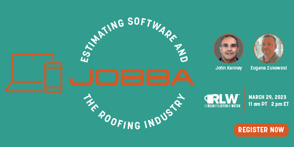 Jobba -  Estimating Software And The Roofing Industry (RLW Registration)