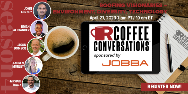 JOBBA - Coffee Conversations - Roofing Visionaries: Environment, Diversity, Technology - Register