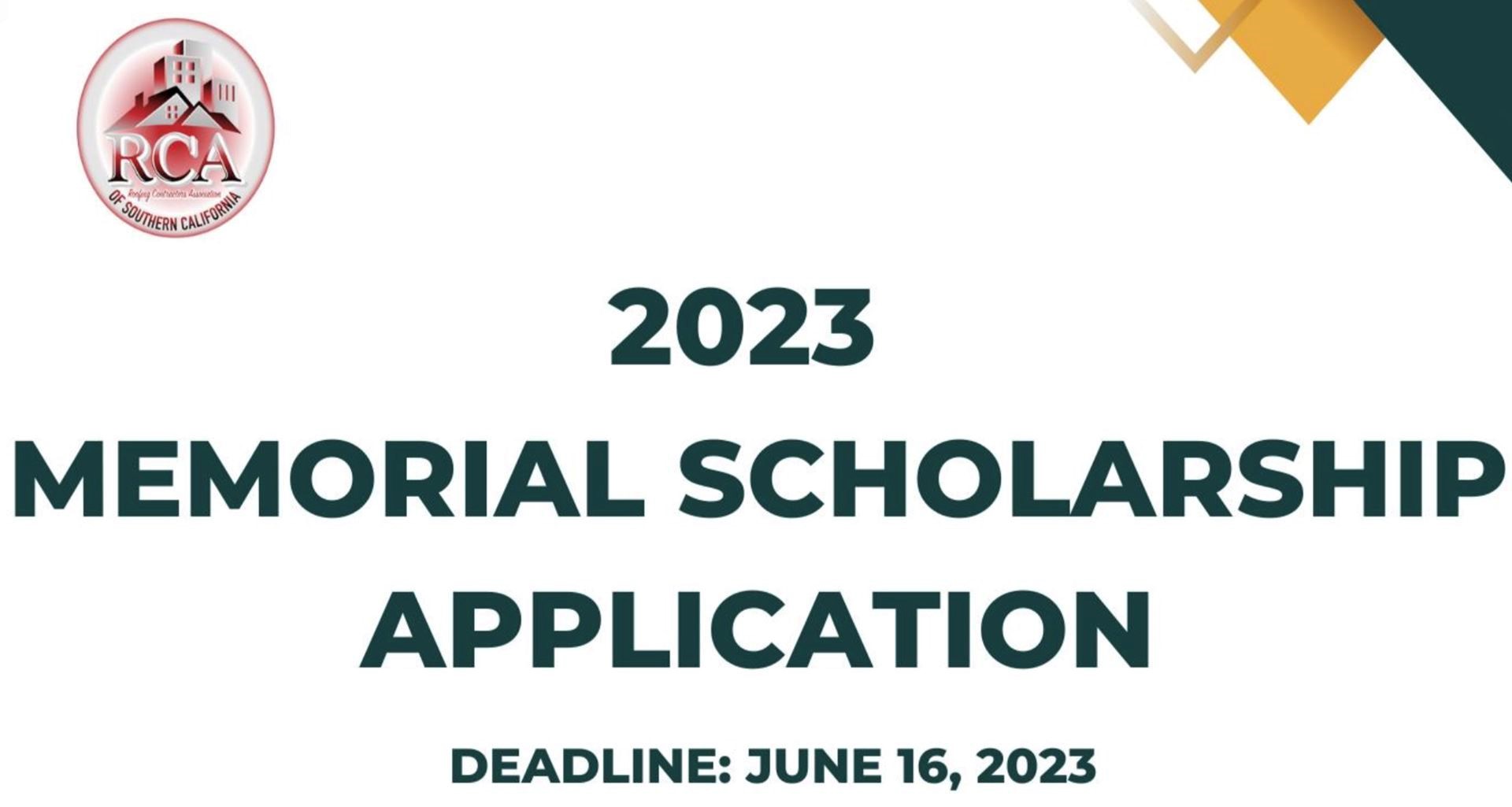 RCASoCal - 2023 Jim Nienow Scholarship Awards Available!