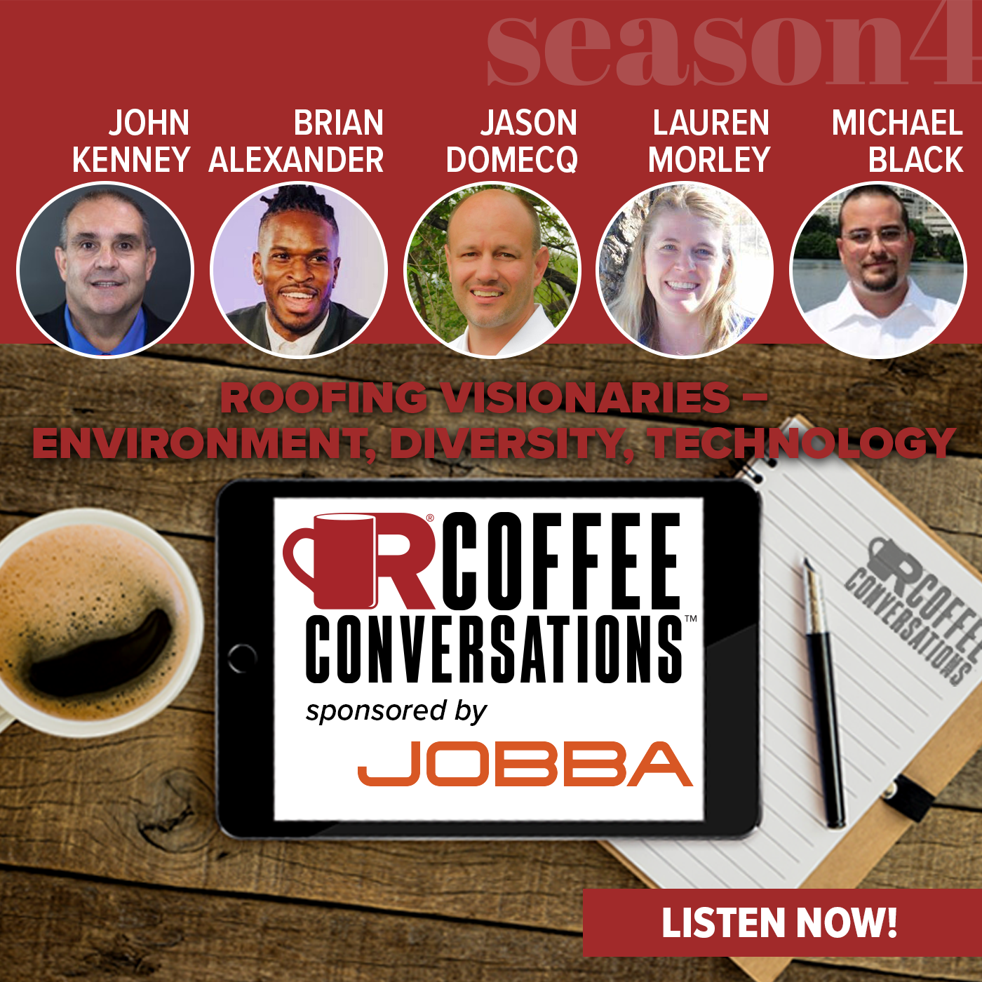 Jobba - Coffee Conversations - Roofing Visionaries – Environment, Diversity, Technology (Podcast_