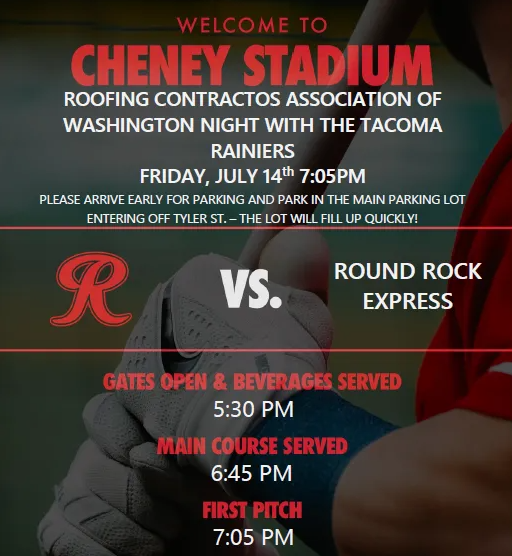 RCAW Rainiers Night At The Ballpark