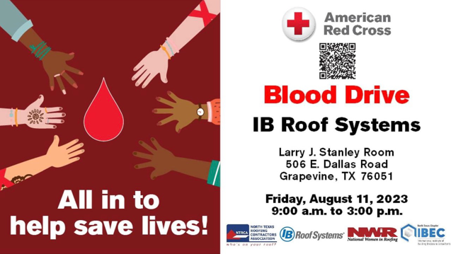 IB Roof Systems Blood Drive - Aug 11