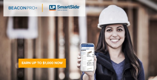 Save Time & Earn up to $1000 in Visa Rewards by Ordering Siding on Beacon Pro+