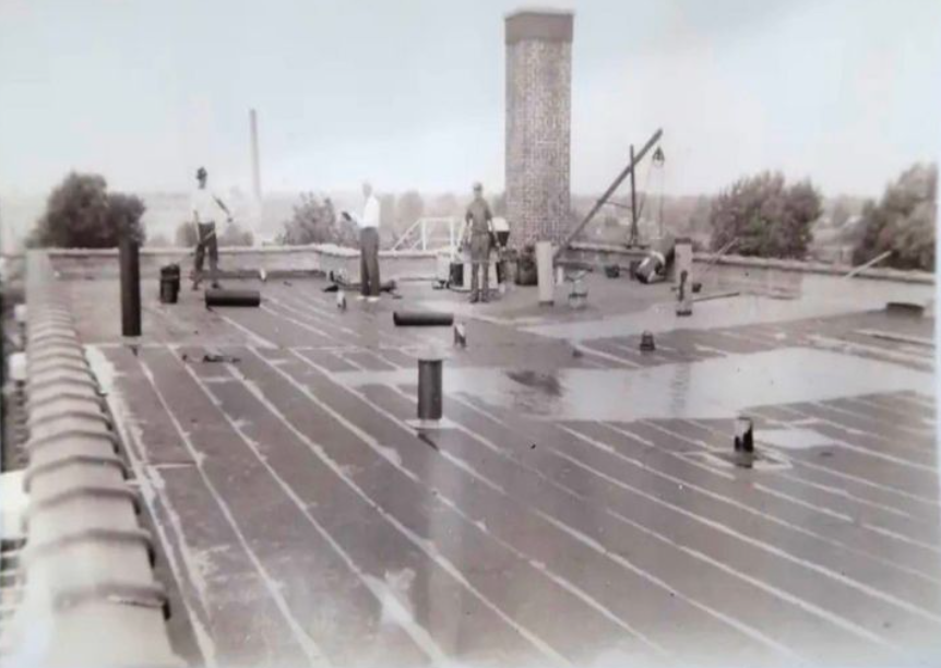 Built Up Roof Install. Circa 1952.