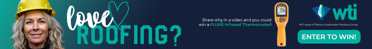 WTI - Banner Ad - #ILOVEROOFING Video Giveaway