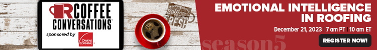 Coffee Conversations - Banner Ad - Emotional Intelligence in Roofing (Sponsored by Owens Corning)