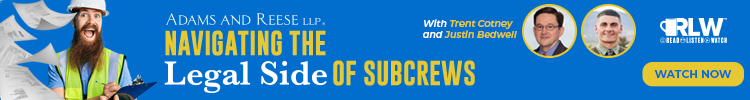 Adams & Reese - Banner Ad - Navigating the Legal Side of Subcrews (RLW on-demand)