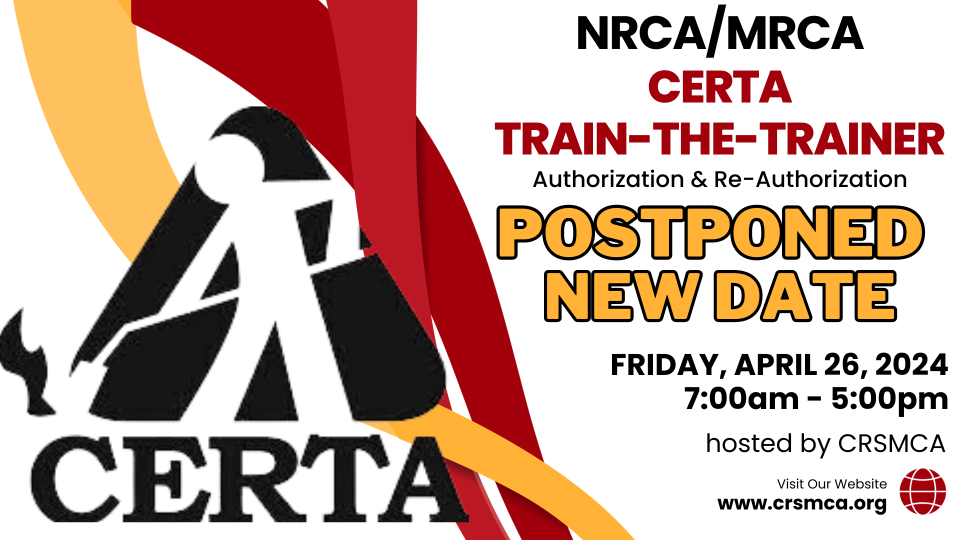 CRSMCA - CERTA Train-the-Trainer [Authorization & Re-Authorization]