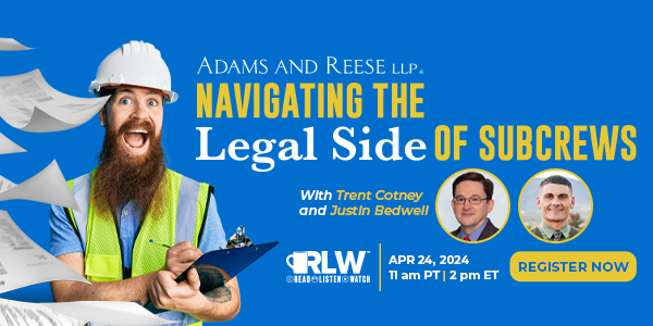 Navigating the Legal Side of Subcrews  - PLEASE ATTEND THE NEXT RLW