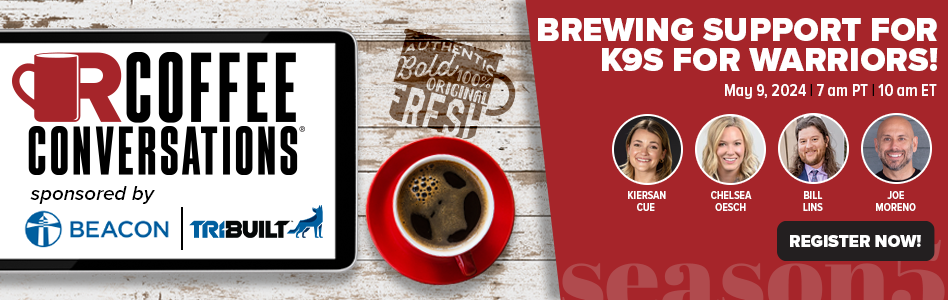 Coffee Conversations - Billboard Ad - Brewing Support for K9s For Warriors!