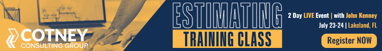 Cotney Consulting Group - Banner Ad - Live Estimating Training