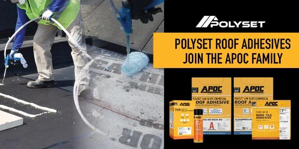 ICP Polyset roofing adhesives join APOC