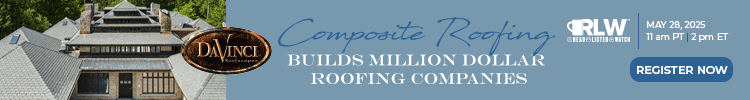 DaVinci - Banner Ad - (RLW) Composite Roofing Builds Million-dollar Businesses