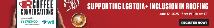 Coffee Conversations - Banner Ad - Supporting LGBTQIA+ Inclusion in Roofing (Sponsored by WTI)