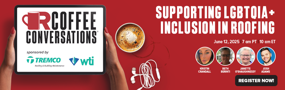 Coffee Conversations - Billboard Ad - Supporting LGBTQIA+ Inclusion in Roofing (Sponsored by WTI)
