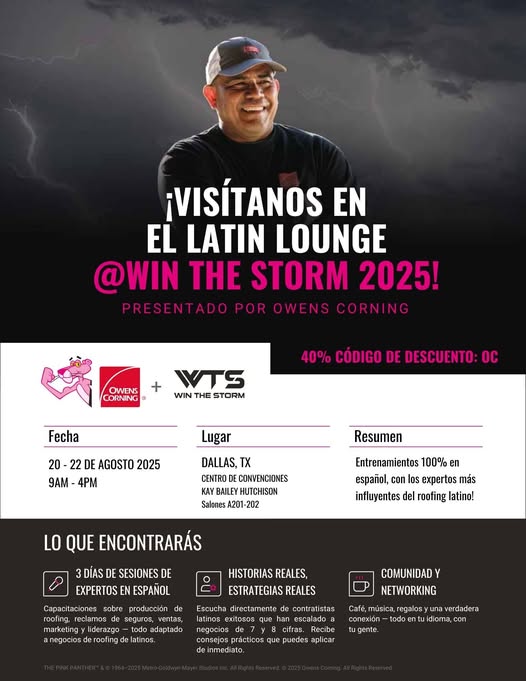 Asegúrate de visitar el Latin Lounge en la conferencia Win The Storm! Asegúrate de visitar el Latin Lounge en la conferencia Win The Storm!
