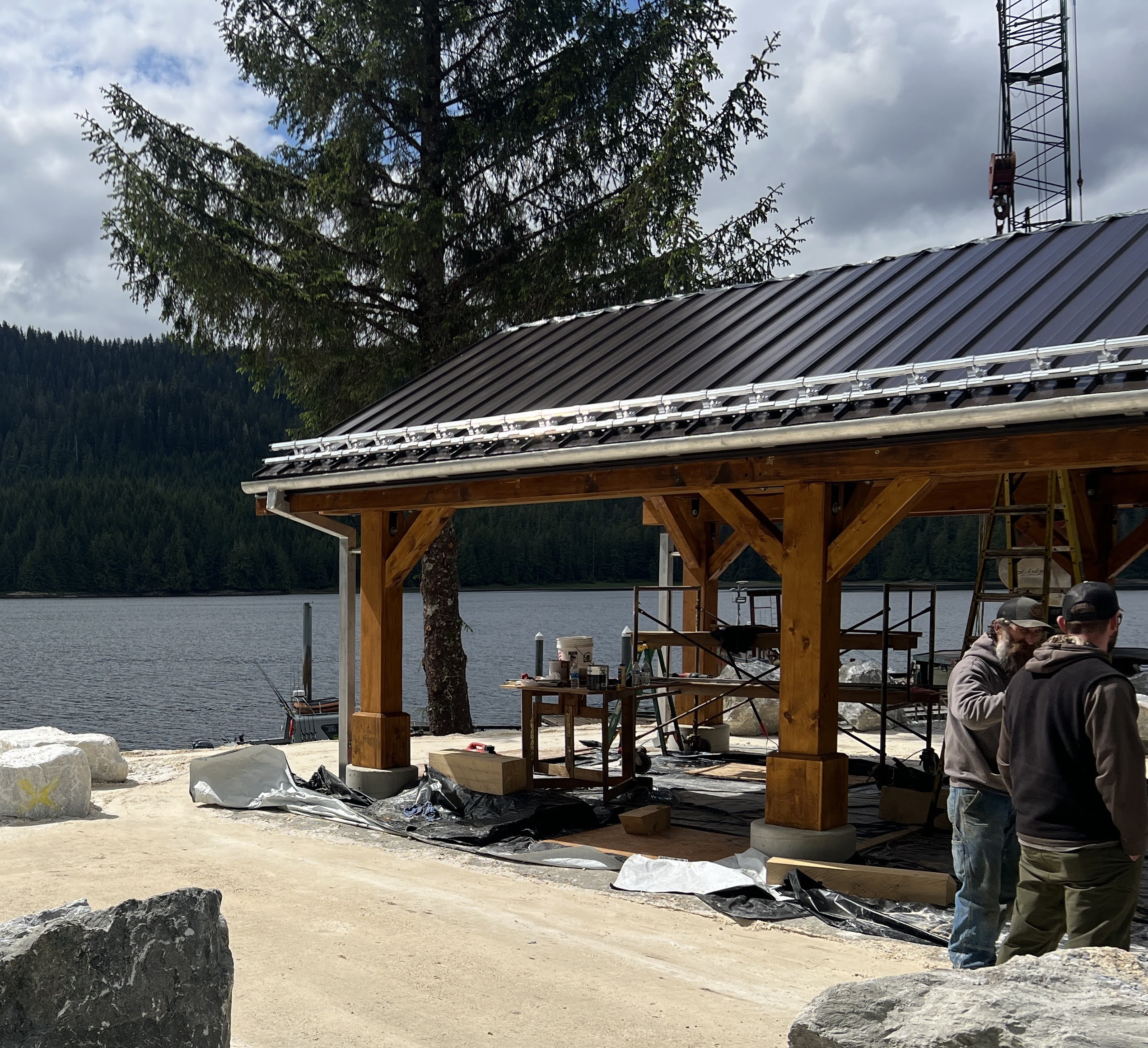 Rocky Mountain - S-5! X-Gard 2.0 with S-5! N Clamps and X-Clips II by Rock-N-Road Construction on Alaska picnic enclosure. (2)