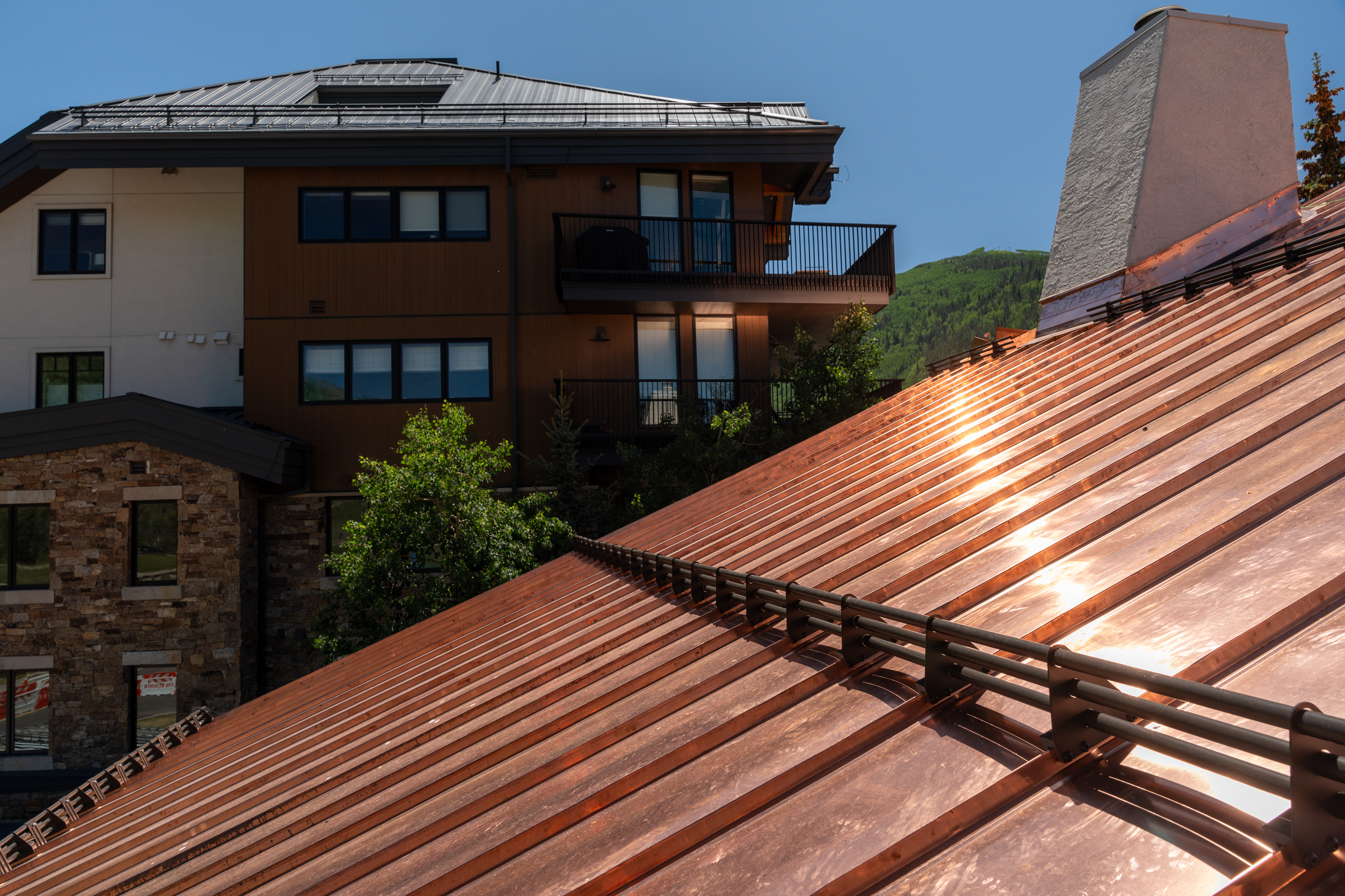 Rocky Mountain - Tyrolean Condos - by Turner Morris - Blizzard Heavy Duty III with S-5! U Clamps snow fence in dark bronze