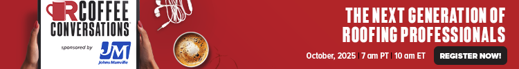Coffee Conversations - Banner Ad - Hear from the Next Generation of Roofing (Sponsored by JM)