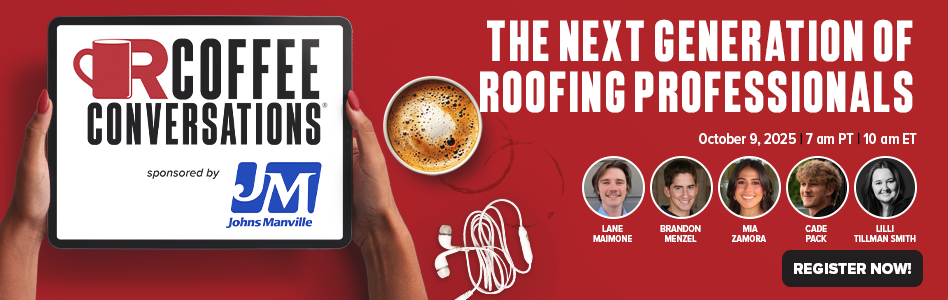 Coffee Conversations - Billboard Ad - Hear from the Next Generation of Roofing (Sponsored by JM)